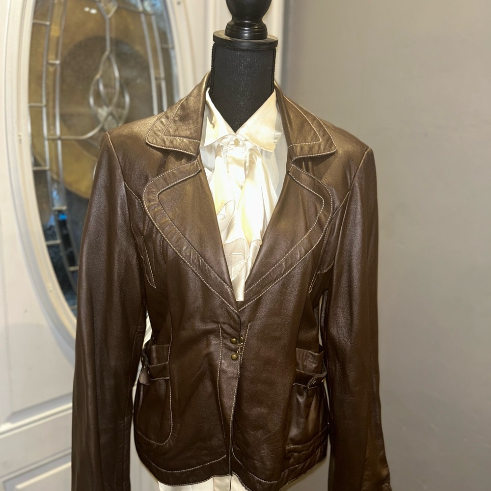 CoffeeShop Rich Brown Leather Jacket